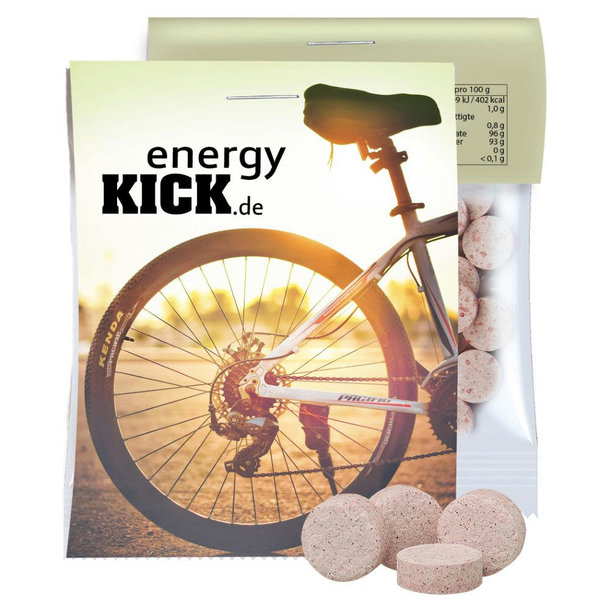 Acerola-Kirsch Drops, ca. 15g, Express Midi-Tüte mit Werbereiter