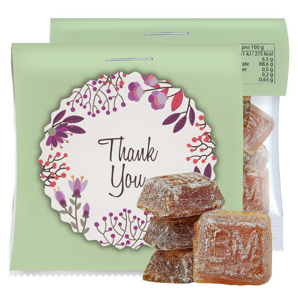 Bayrisch Malz Bonbons, ca. 15g, Express Midi-Tüte mit Werbereiter