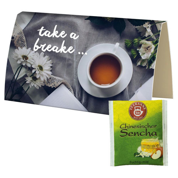 Beuteltee Chinesischer Sencha, ca. 1,75g, Werbekarte gefaltet
