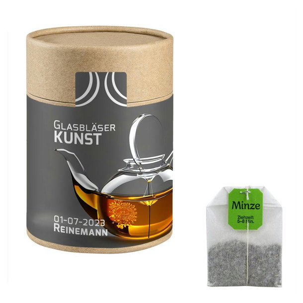 Beuteltee Minze, ca. 22,5g, Biologisch abbaubare Eco Pappdose Maxi