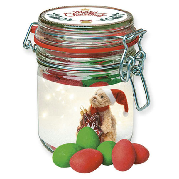 Bunte Mandeln, ca. 250g, Bonbonglas Maxi