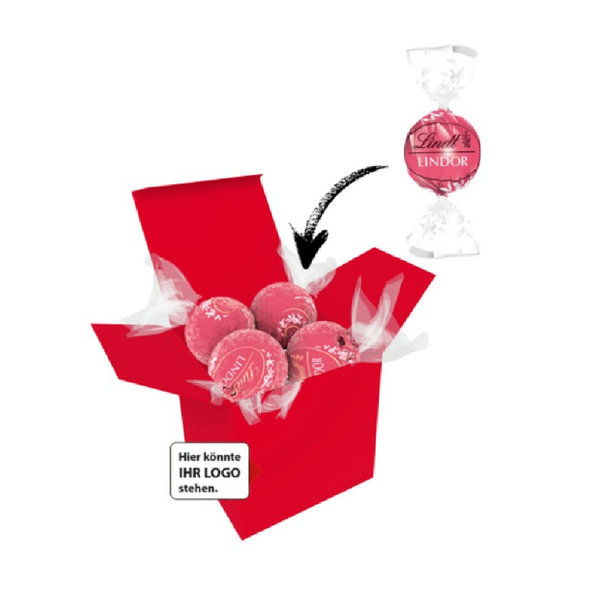 Color Lindor Box - Rot - Erdbeer-Sahne