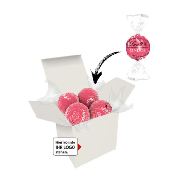 Color Lindor Box - Weiß - Erdbeer-Sahne