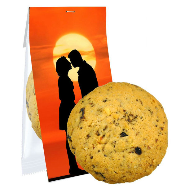 Cookie Cranberry Sesam-Mandel, ca. 25g, Express kompostierbarer Flowpack mit Werbereiter