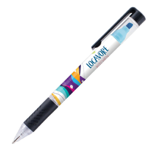DELOS Kugelschreiber und Textmarker mit 4c-Druck all-over