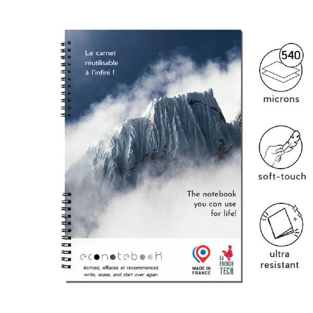 EcoNotebook NA4 wiederverwendbares Notizbuch mit Premiumcover