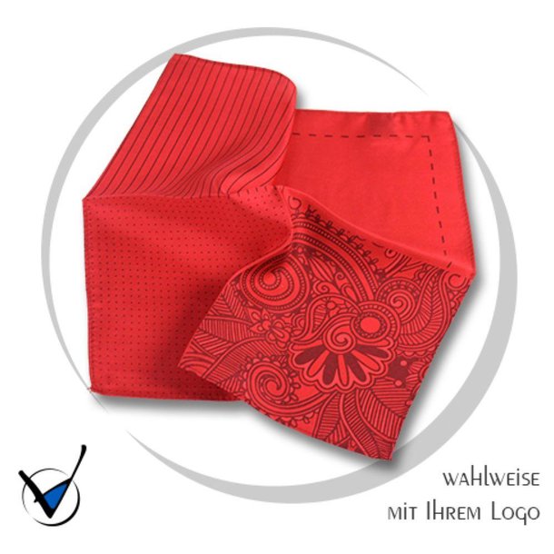 Einstecktuch 4 in Einem, Rot