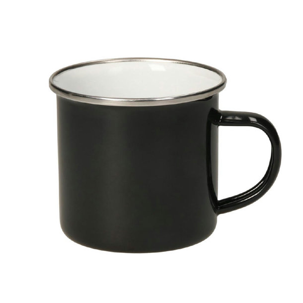 Emaille-Becher "Cozy", 300 ml, schwarz