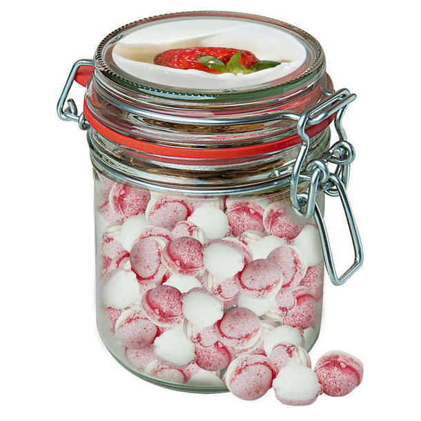 Erdbeer-Joghurt Bonbons, ca. 200g, Bonbonglas Maxi