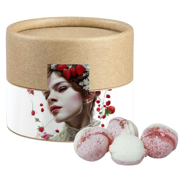 Erdbeer-Joghurt Bonbons, ca. 45g, Biologisch abbaubare Eco Pappdose Mini