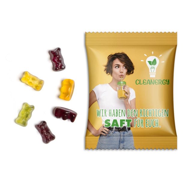 Fruchtsaftbärchen im Werbetütchen