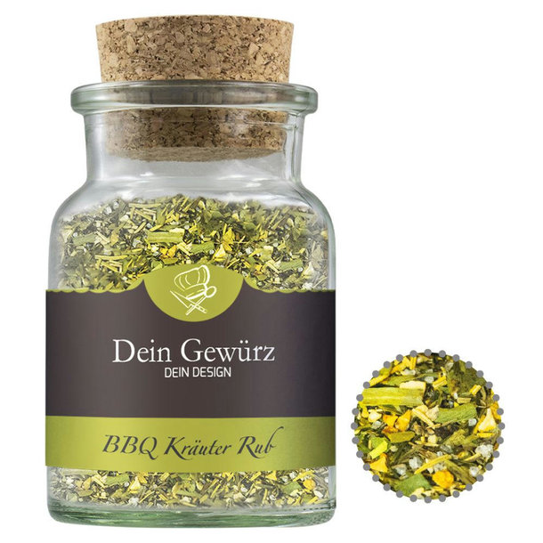 Gewürzmischung BBQ Kräuter Rub, ca. 50g, Korkenglas