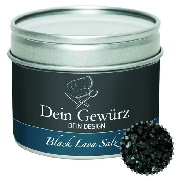 Gewürzmischung Black Lava Salz, ca. 110g, Metalldose mit Sichtfenster