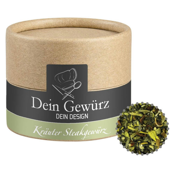 Gewürzmischung Kräuter-Steakgewürz, ca. 25g, Biologisch abbaubare Eco Pappdose Mini