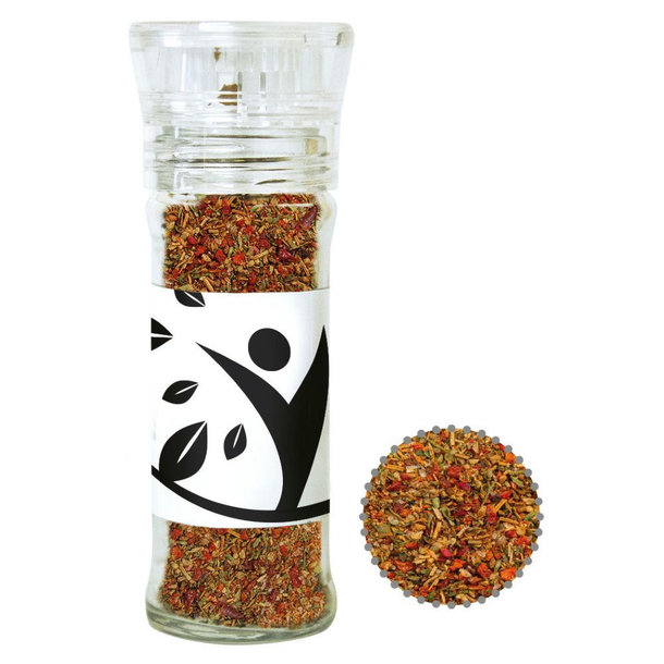 Gewürzmischung Mediterraner Veggie Mix, ca. 35g, transparente Gewürzmühle
