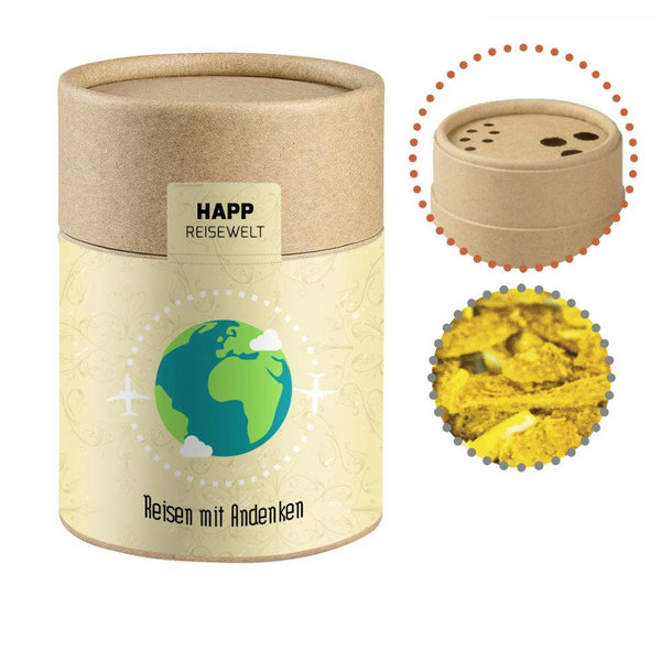 Gewürzmischung Nasi-Goreng, ca. 50g, Biologisch abbaubarer Eco Pappstreuer Midi