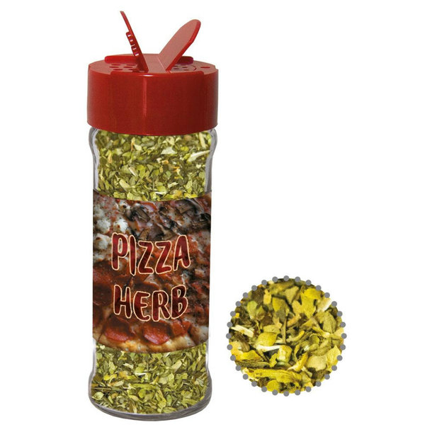 Gewürzmischung Pizza-Kräuter, ca. 15g, Glas mit Streuaufsatz