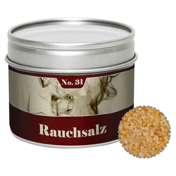 Gewürzmischung Rauch-Salz grob, ca. 110g, Metalldose mit Sichtfenster