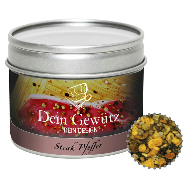 Gewürzmischung Steak Pfeffer, ca. 60g, Metalldose mit Sichtfenster