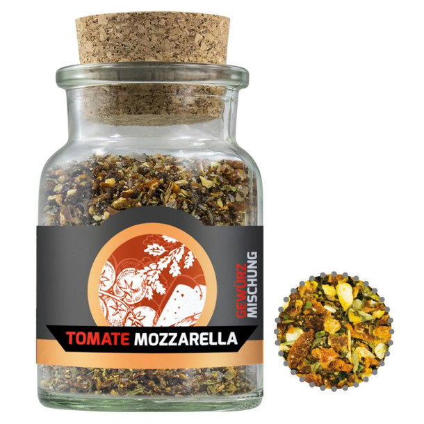 Gewürzmischung Tomate-Mozzarella, ca. 50g, Korkenglas