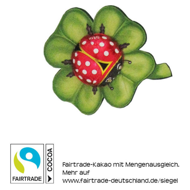 Glückskäfer auf Kleeblatt