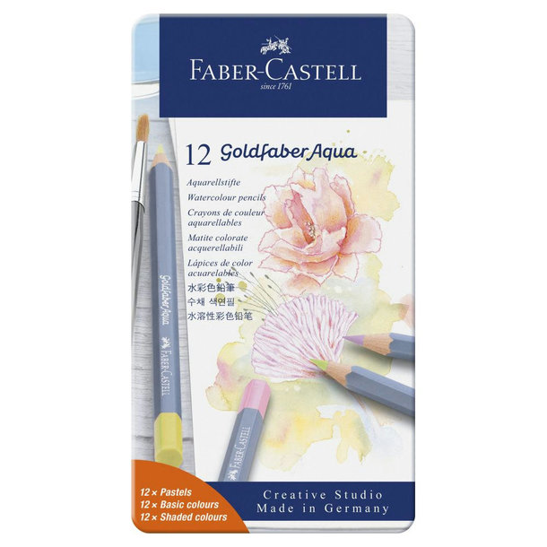 Goldfaber Aquarell 12er Metalletui Pastell