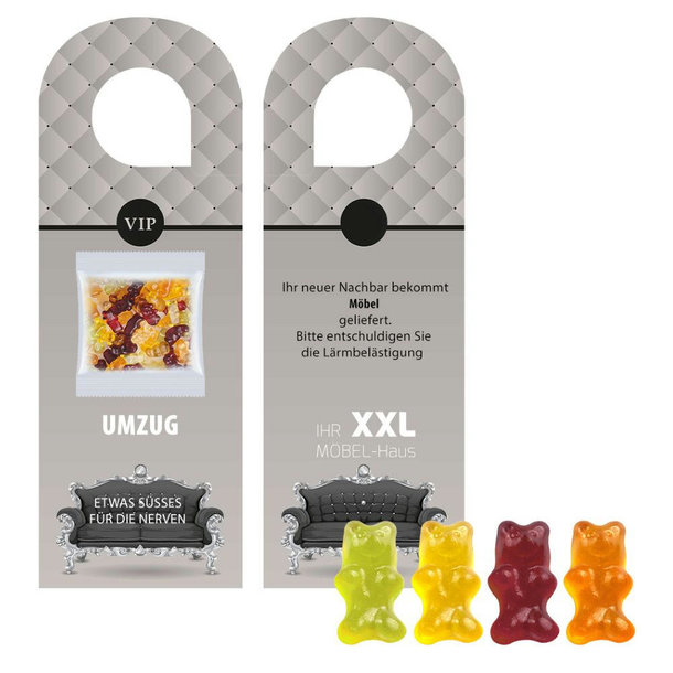 Gummibärchen ohne Gelatine, ca. 10g, Türhänger