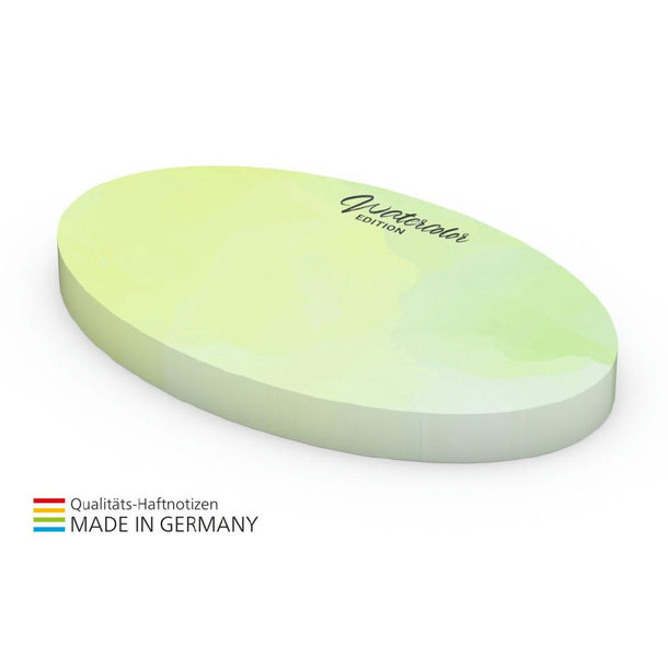 Haftnotiz Form aus 125 x 72 mm green+blue