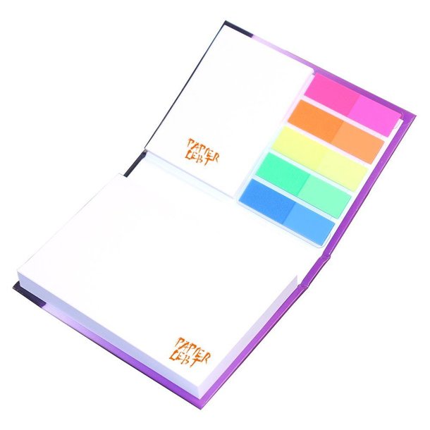 Haftnotizen mit Hardcover 105 x 75 mm, 4-farbig bedruckt 