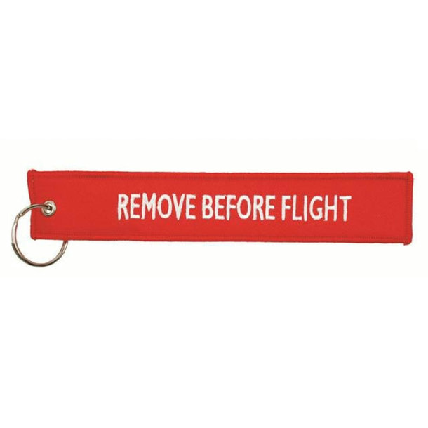 Hangtag "Remove before flight" 