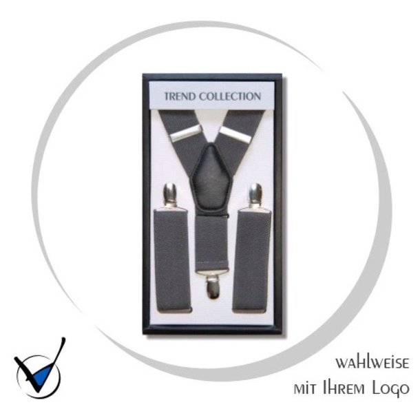 Hosenträger elastisch - Farbe 1, ANTHRAZIT