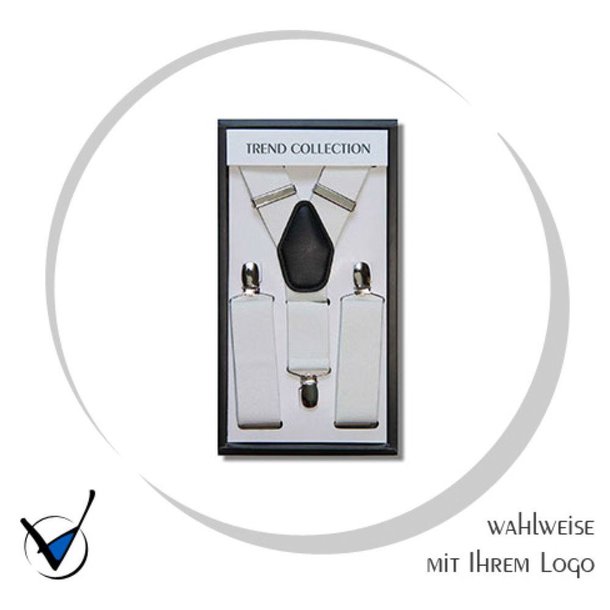 Hosenträger elastisch - Farbe 19, WEISS