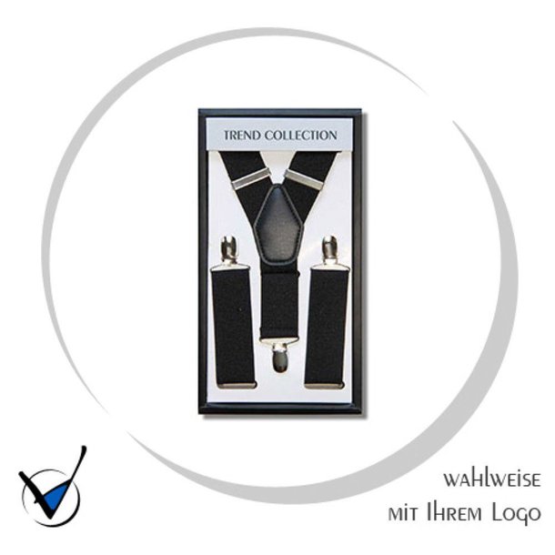Hosenträger elastisch - Farbe 20, SCHWARZ