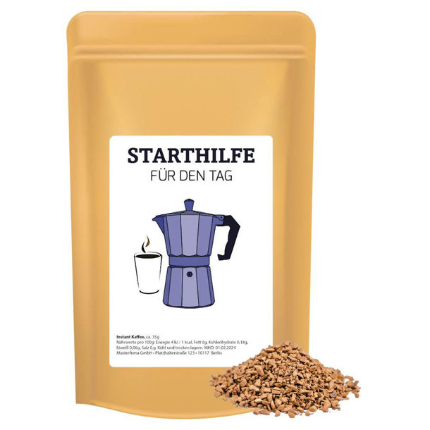 Instant Kaffee, ca. 35g, Standbeutel Midi
