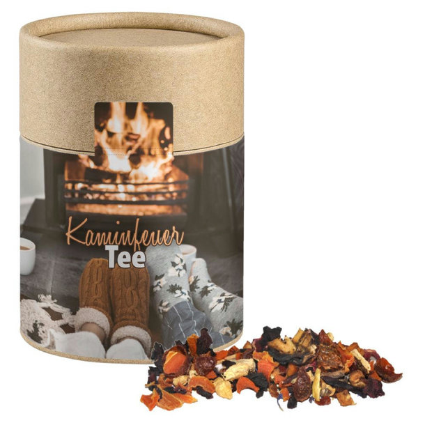 Kaminfeuer Tee, ca. 60g, Biologisch abbaubare Eco Pappdose Midi