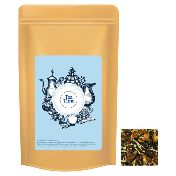Kräutertee EnergieMix + Koffein, ca. 40g, Standbeutel Midi