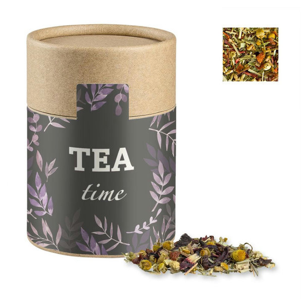 Kräutertee Vierjahreszeiten, ca. 25g, Biologisch abbaubare Eco Pappdose Midi