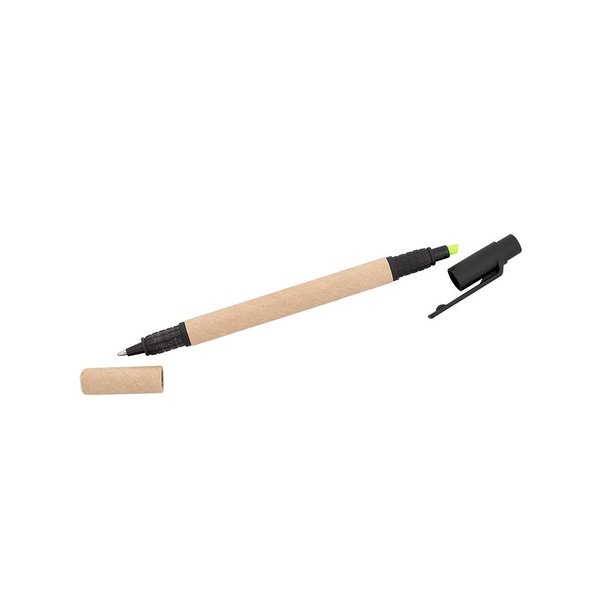 Kugelschreiber Textmarker 2in1 aus Papier