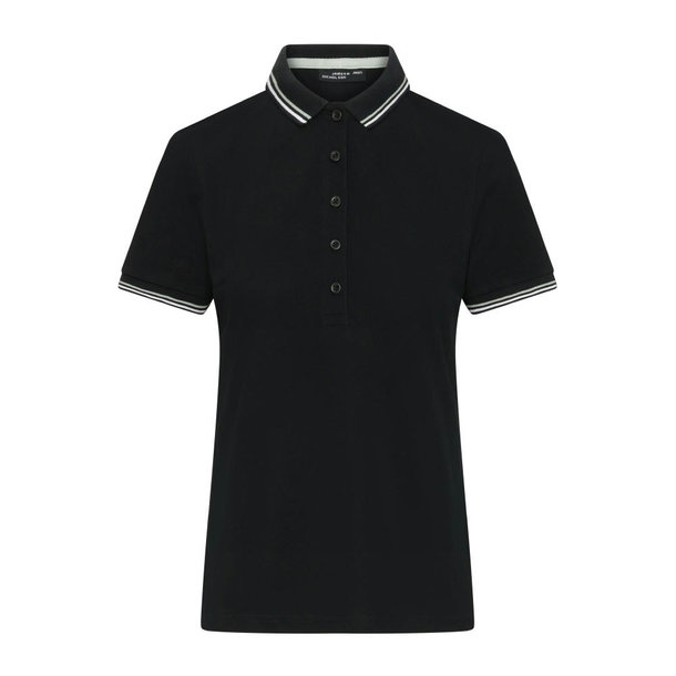 Ladies\' Polo-Klassisches Polo mit Kontraststreifen an Kragen und Armbündchen in Piqué-Qualität