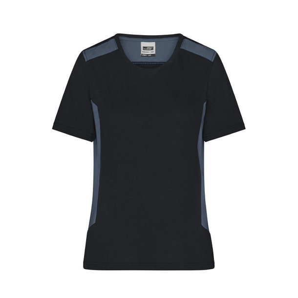 Ladies\' Workwear T-Shirt - STRONG --Strapazierfähiges und pflegeleichtes T-Shirt mit Kontrasteinsätzen