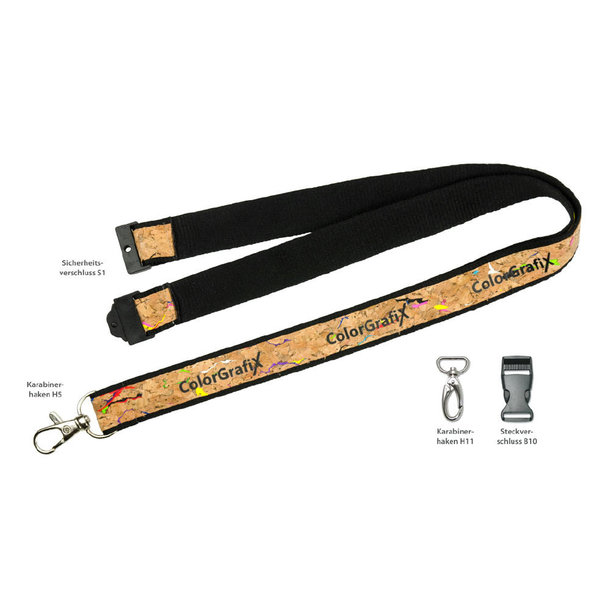 Lanyard mit Korkbesatz