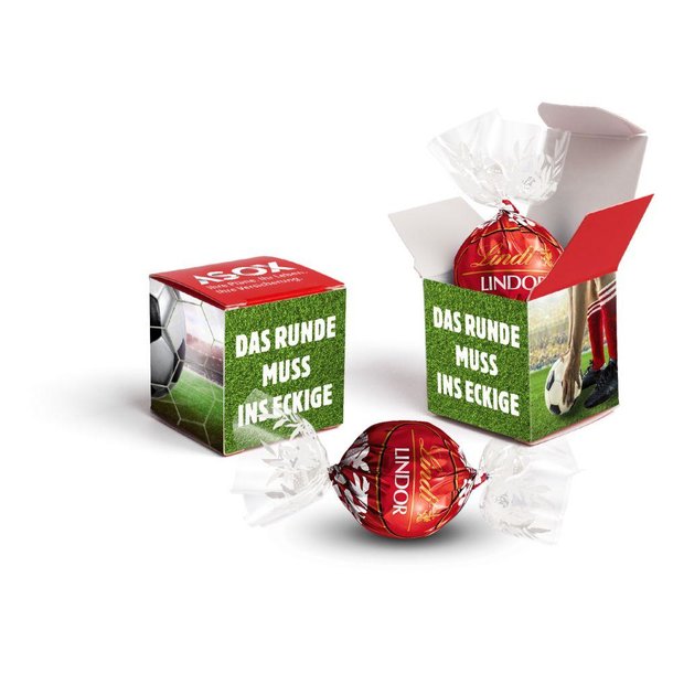 Lindt Lindor Kugel im Werbewürfel