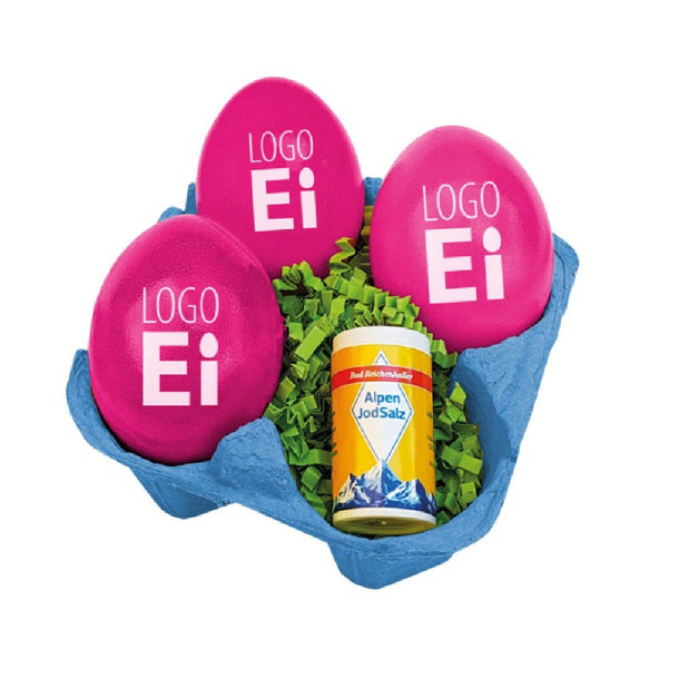 LogoEi 3er  +  Salz - Blau - Pink