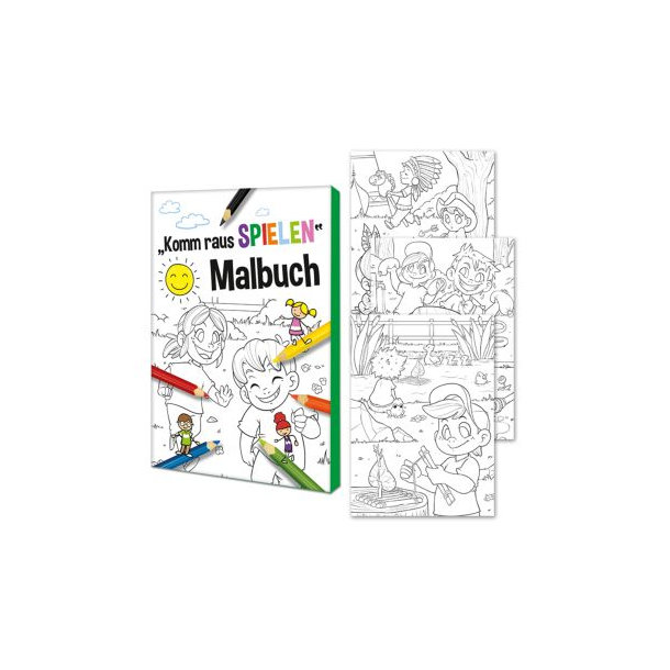 Malbuch - Komm raus Spielen