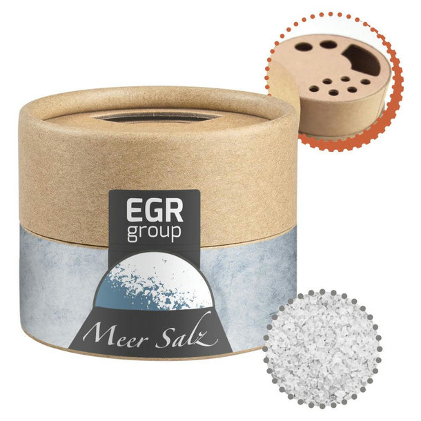 Meersalz, ca. 75g, Biologisch abbaubarer Eco Pappstreuer Mini