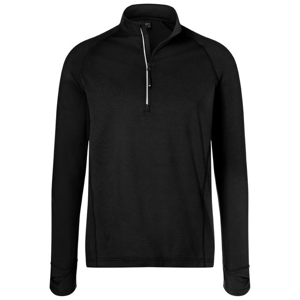 Men\'s Sports Shirt Half-Zip-Langarm-Shirt mit Reißverschluss für Sport und Freizeit