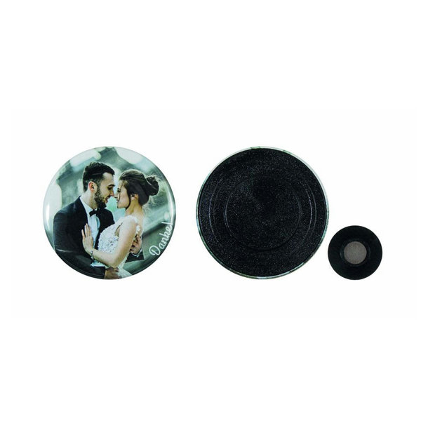 Metallbutton 56mm mit Textilienmagnet
