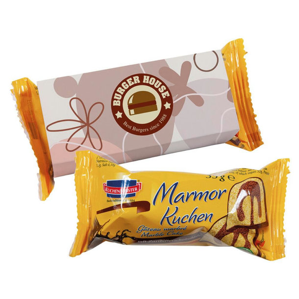 Mini-Marmorkuchen im Werbeschuber