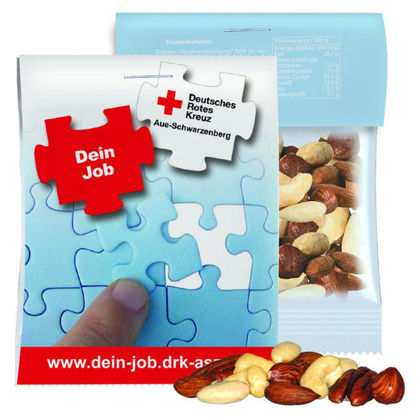 NusskernMix, ca. 15g, Express Midi-Tüte mit Werbereiter