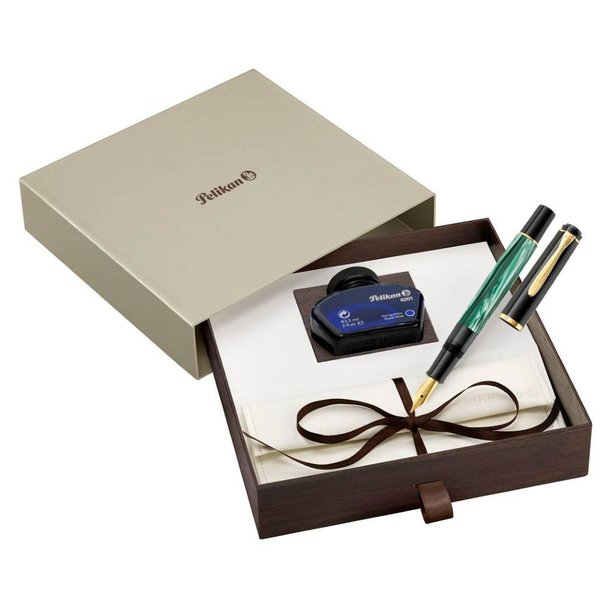 Pelikan Schreibset Kombibox KB200 grün-marm., Var. A (M200)